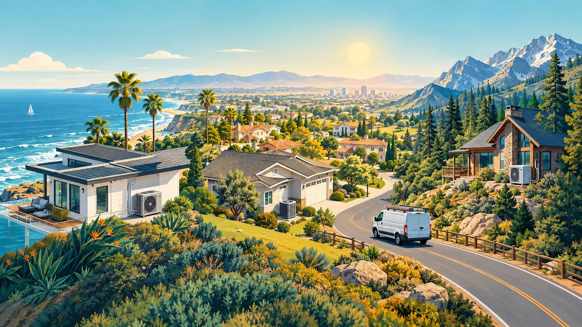 California HVAC Marketing: Separate Coastal, Inland, and Mountain Demand